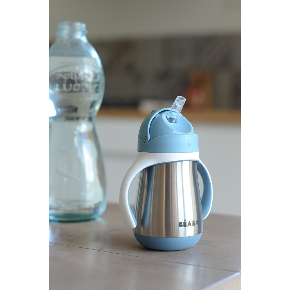 Поїльник Beaba з трубочкою металевий 250 мл голубий, арт. 913481 - Зображення 7