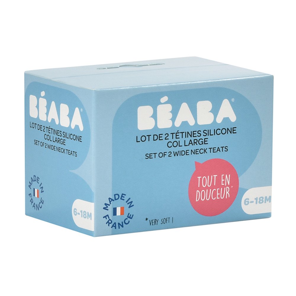 Набор из 2 сосок с переменным потоком Beaba 6-12 мес., арт. 911658 - Зображення 2