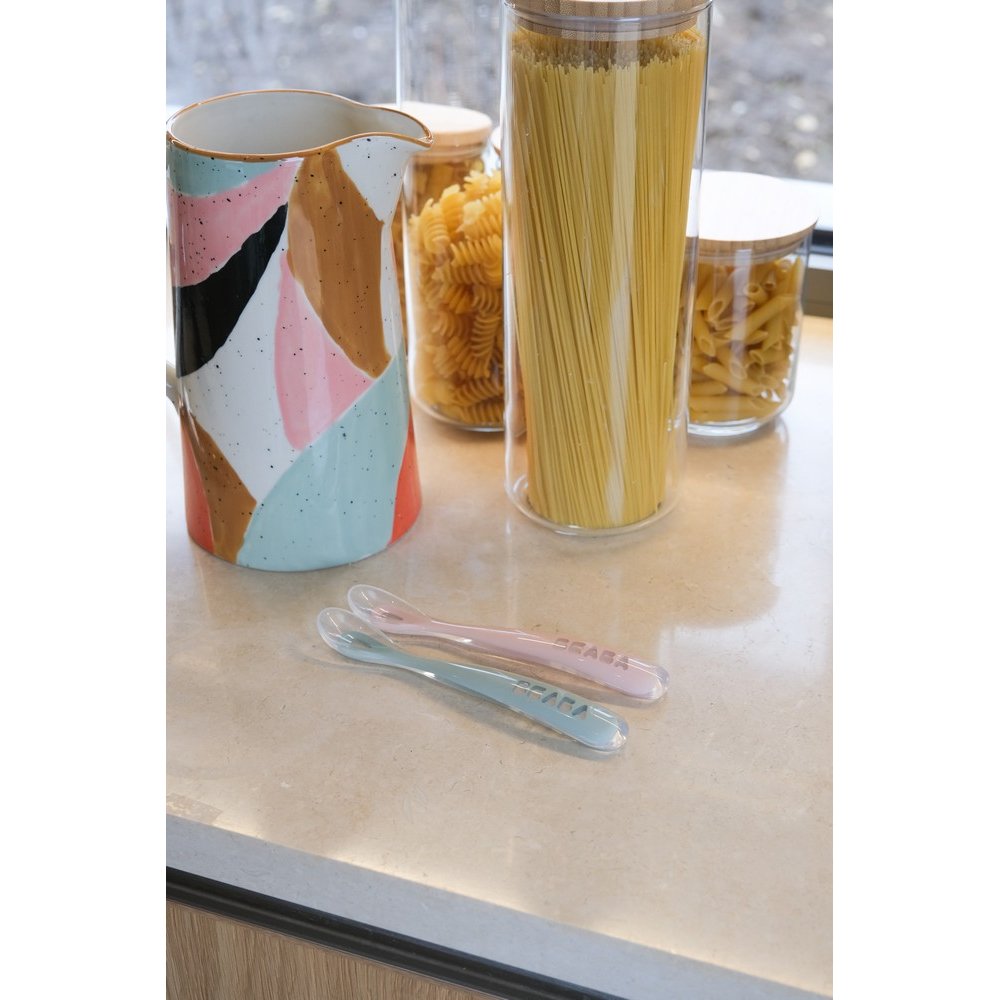 Набір ложок Beaba силіконових 2 шт. 4+ рожевий/сірий, арт. 913469 - Зображення 7