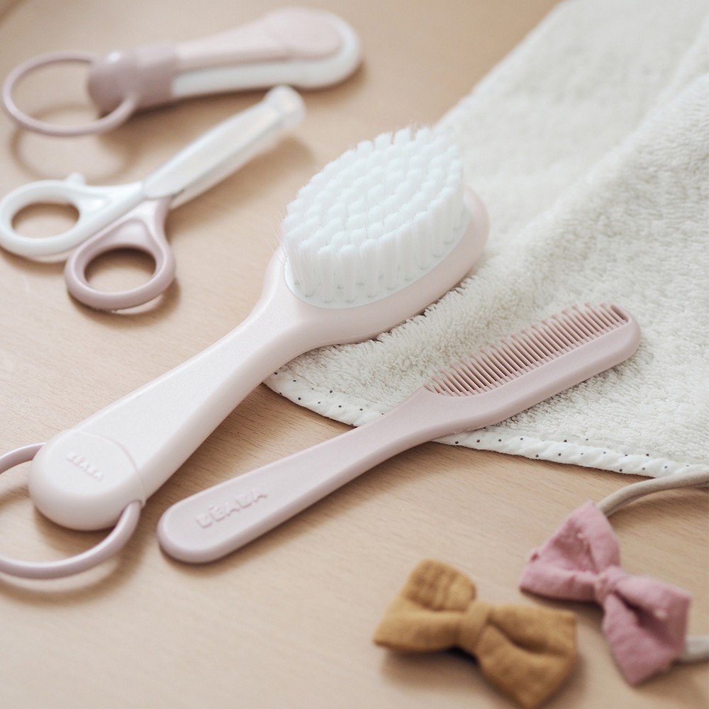 Набір гребінь + щітка Beaba рожевий, арт. 920367 - Зображення 4