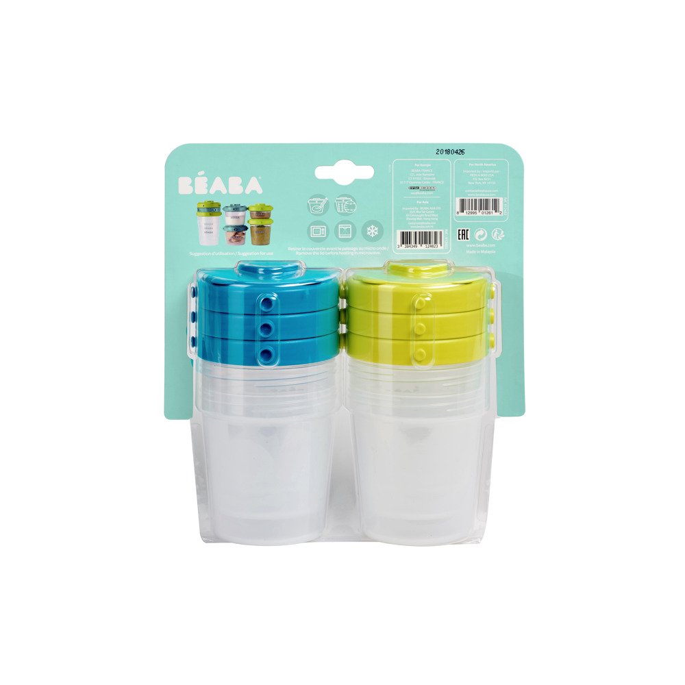 Контейнеры для хранения Beaba Clip Containers 6 шт. (200мл), арт. 912482 - Зображення 5