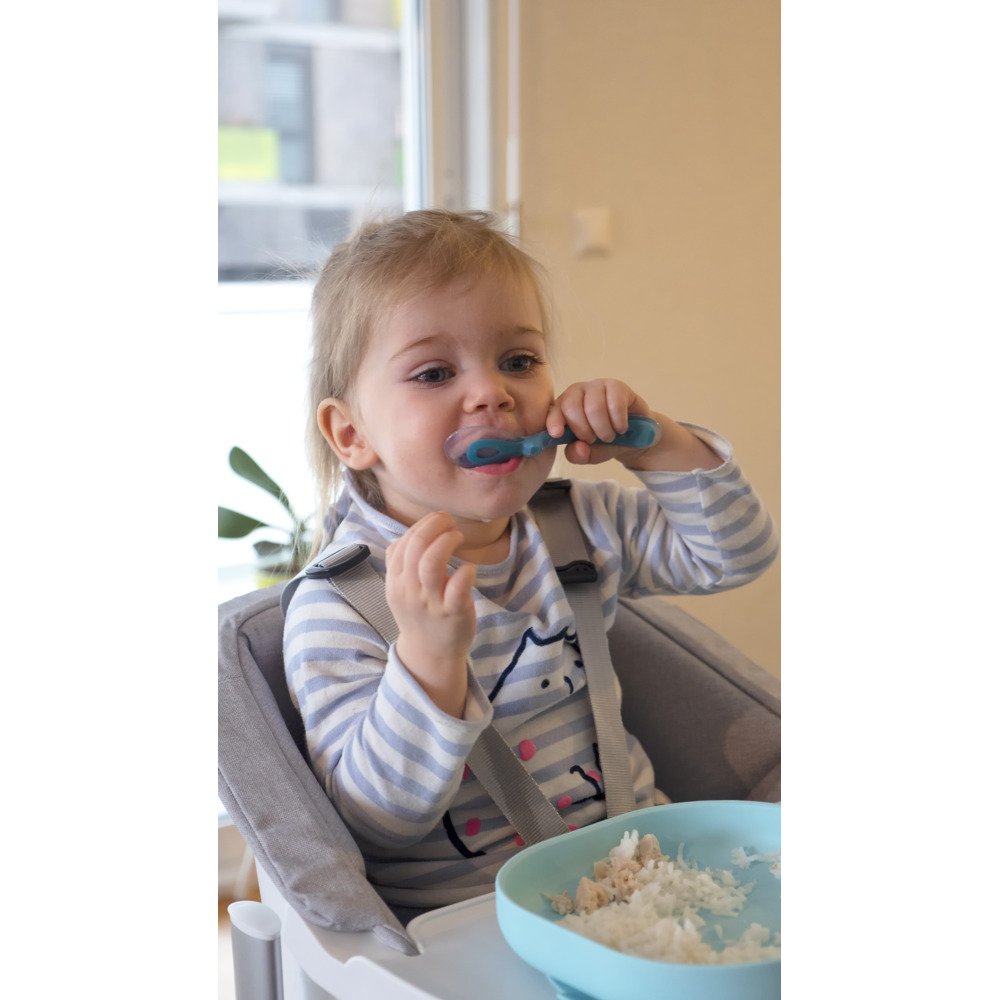 Ложка Beaba силіконова 8+ синій, арт. 913426 - Зображення 2