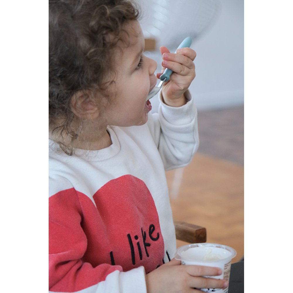 Набір ложка, виделка, ніж Beaba 12+ зелений, арт. 913461 - Зображення 5