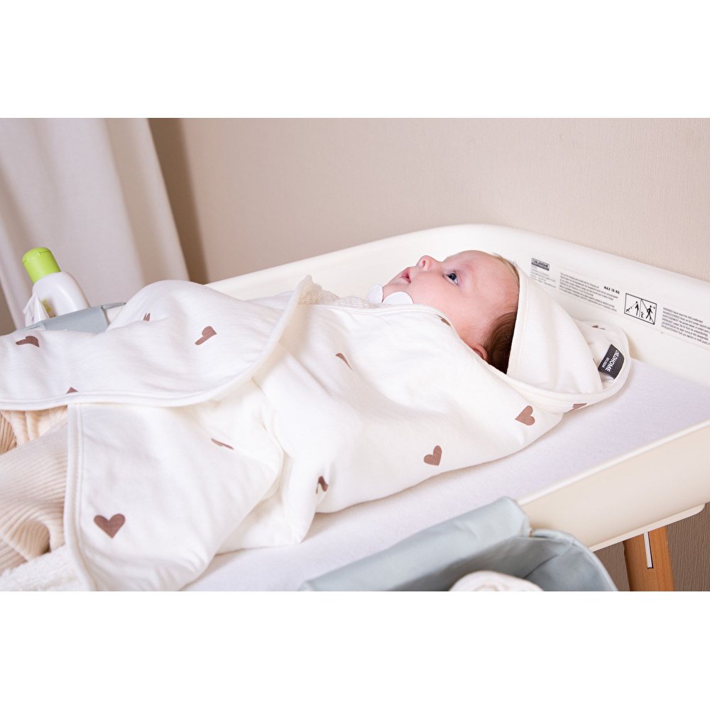 Рушник з капюшоном Childhome 80x80 hearts, арт. CCBCJOH - Зображення 3