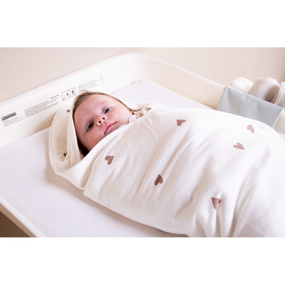 Рушник з капюшоном Childhome 80x80 hearts, арт. CCBCJOH - Зображення 4