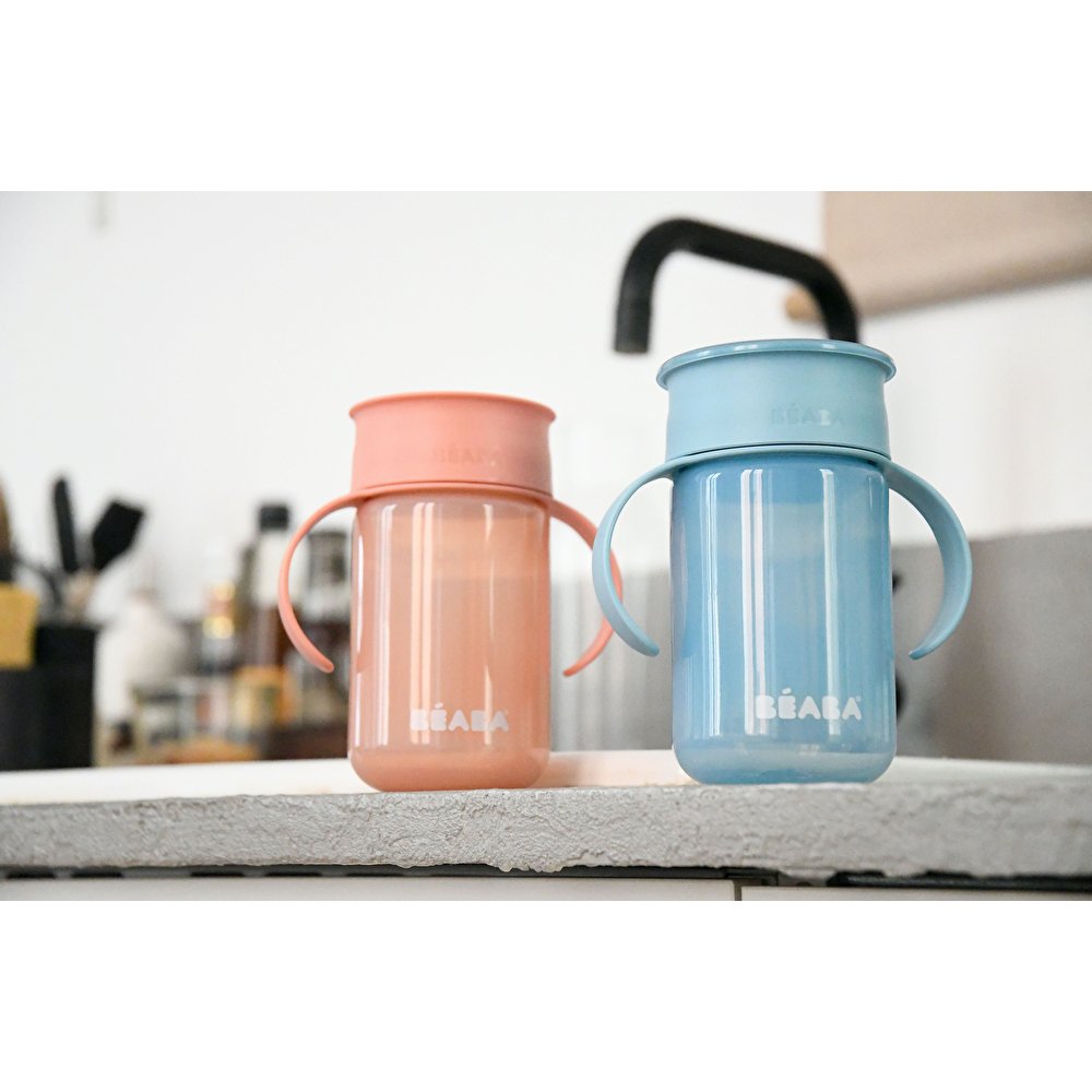 Поїльник - непроливайка Beaba 360° 340 мл блакитний, арт. 913572 - Зображення 2