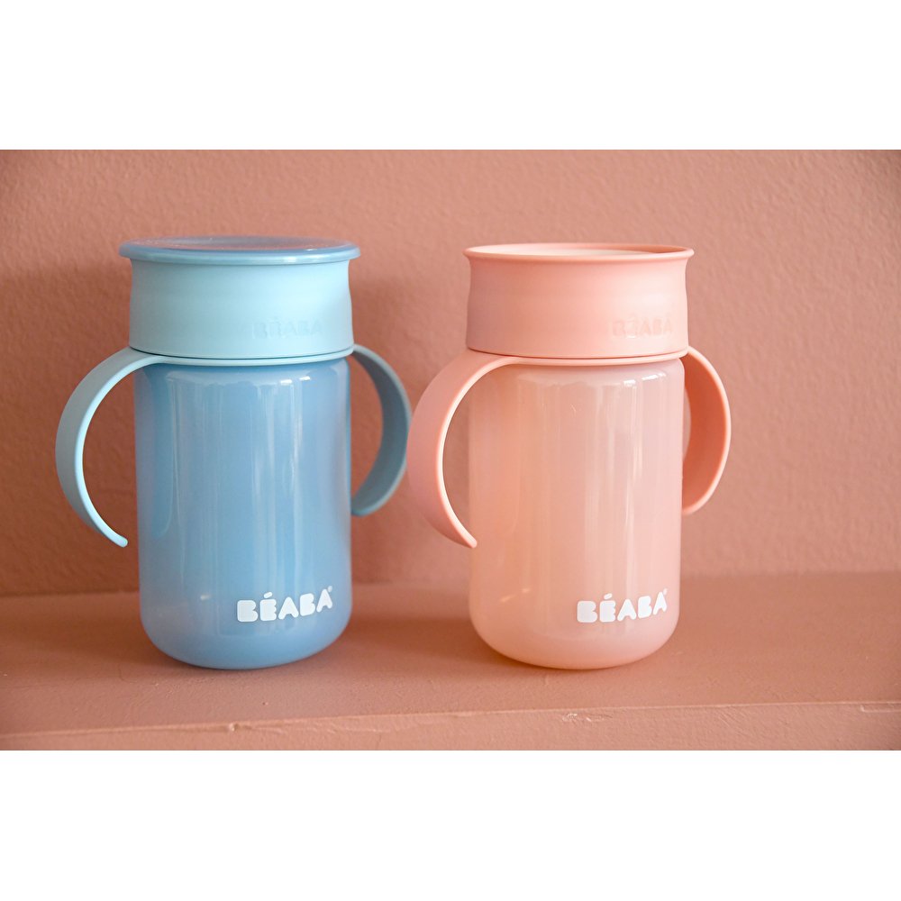 Поїльник - непроливайка Beaba 360° 340 мл блакитний, арт. 913572 - Зображення 3