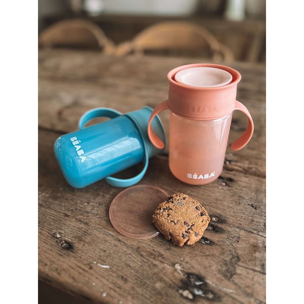 Поїльник - непроливайка Beaba 360° 340 мл блакитний, арт. 913572 - Зображення 4