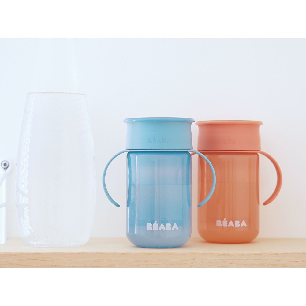 Поїльник - непроливайка Beaba 360° 340 мл блакитний, арт. 913572 - Зображення 6