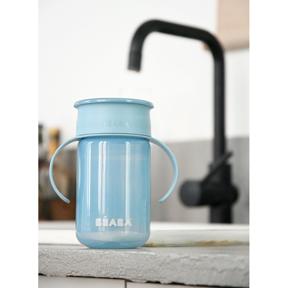 Поїльник - непроливайка Beaba 360° 340 мл блакитний, арт. 913572 - Зображення 10