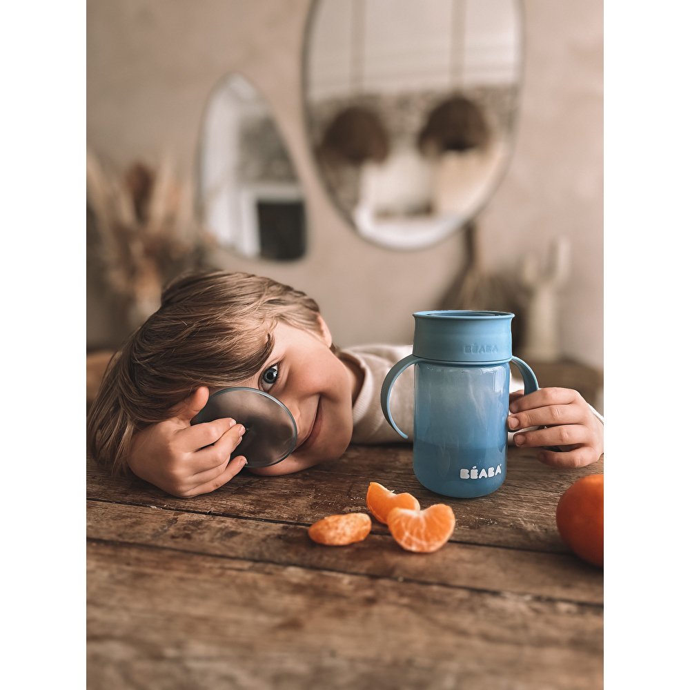 Поїльник - непроливайка Beaba 360° 340 мл блакитний, арт. 913572 - Зображення 13