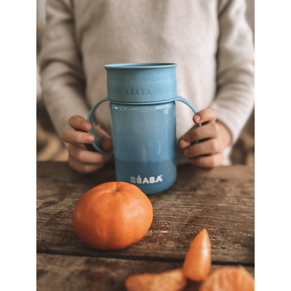 Поїльник - непроливайка Beaba 360° 340 мл блакитний, арт. 913572 - Зображення 14