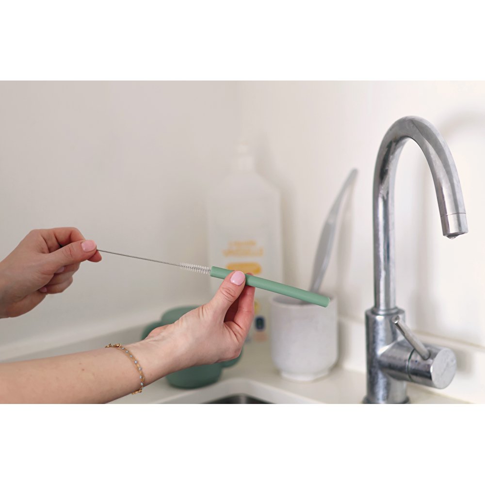 Поїльник Beaba з трубочкою силіконовий 170 мл оливковий, арт. 913573 - Зображення 11