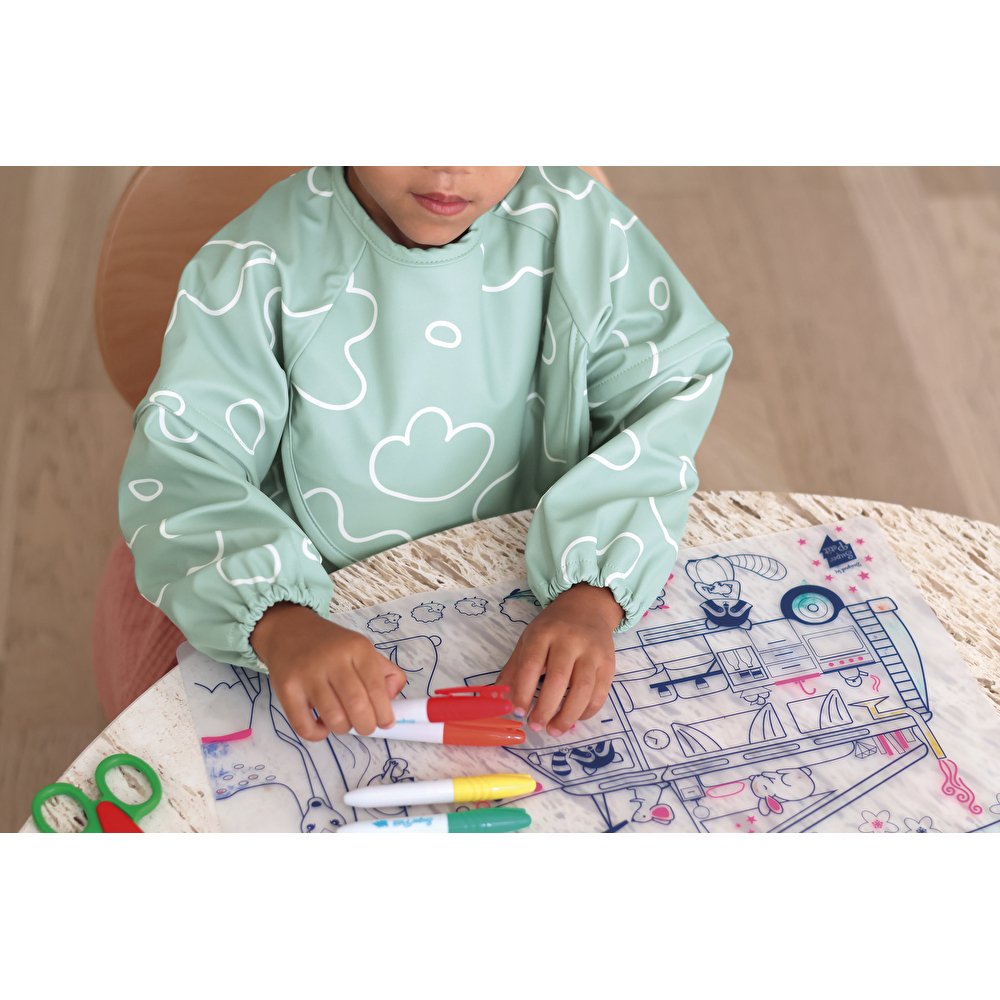 Нагрудник - фартух Beaba з рукавами зелений, арт. 913577 - Зображення 3