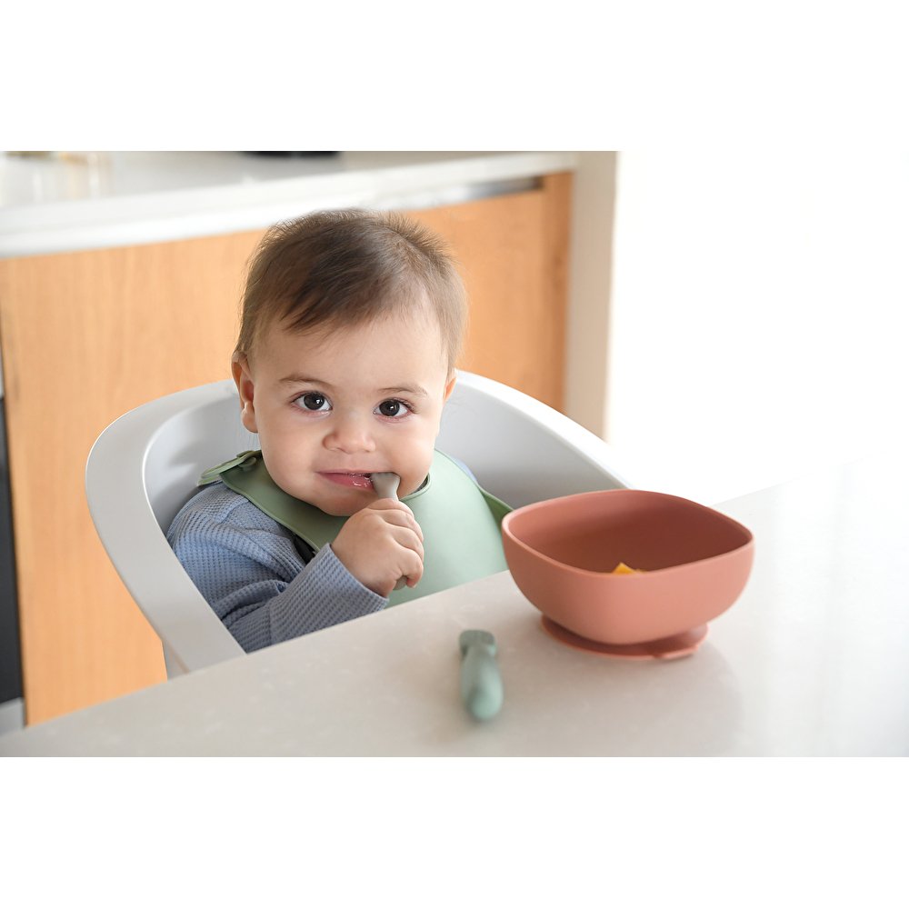 Набір ложок Beaba силіконових BLW 2 шт. 4+ червоний/сірий, арт. 913579 - Зображення 5