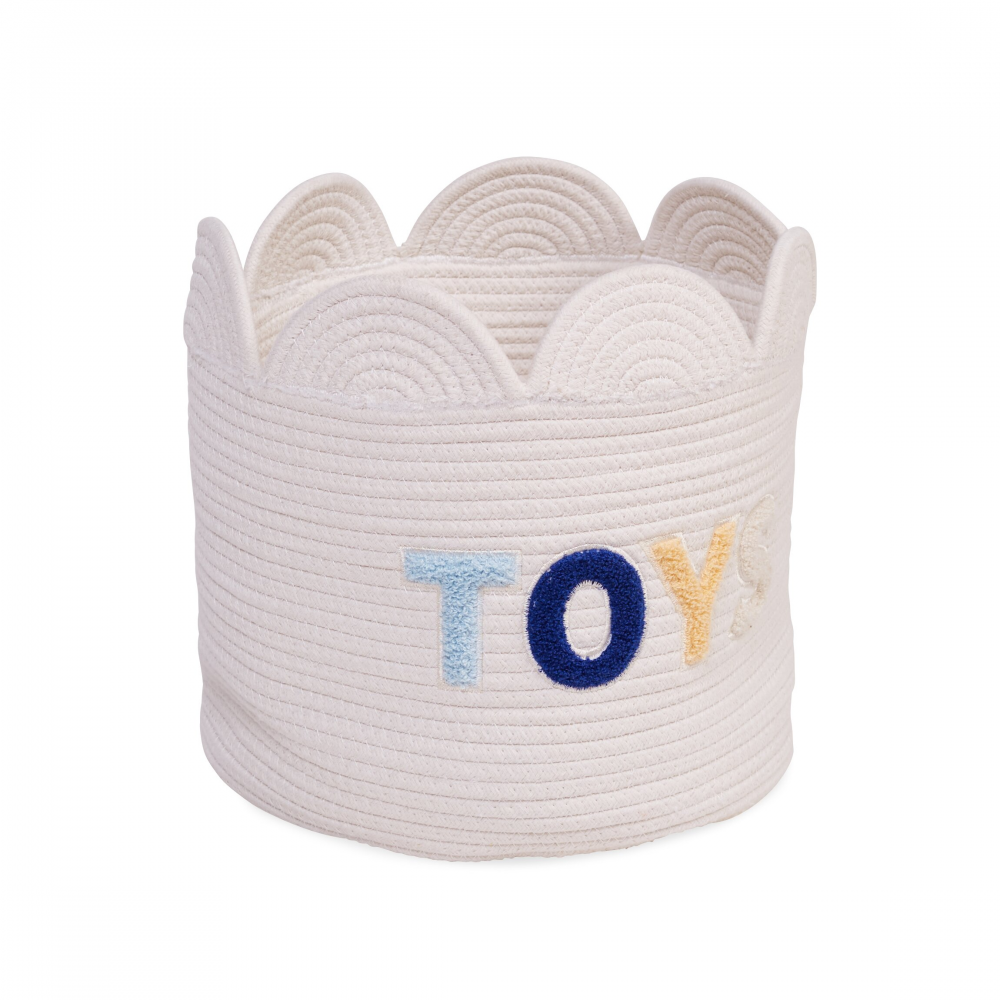 Корзина для іграшок Childhome Flower 30x30x30 см білий , арт. CCBAFL30 - Зображення 3