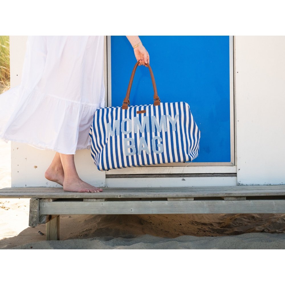 Сумка Childhome Mommy bag stripes electric blue, арт. CWMBBSTBL - Зображення 2