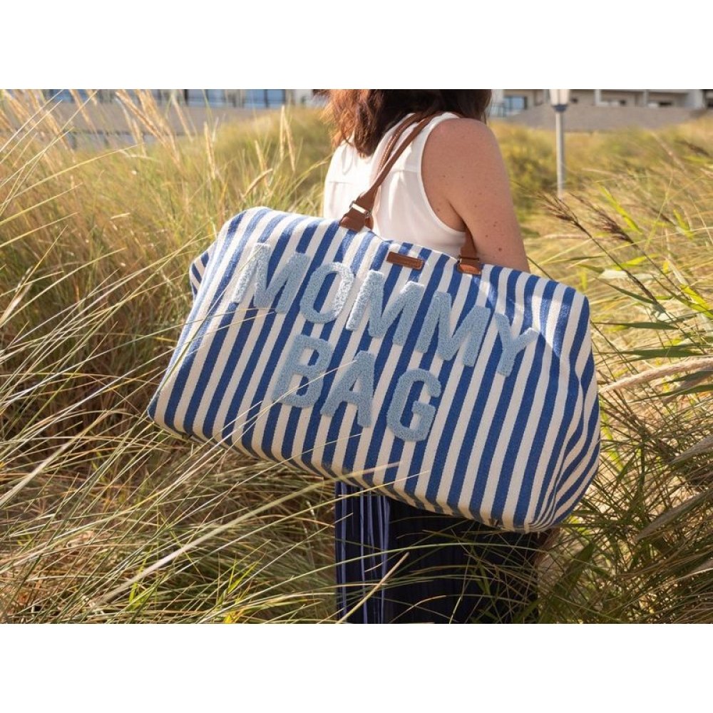 Сумка Childhome Mommy bag stripes electric blue, арт. CWMBBSTBL - Зображення 10