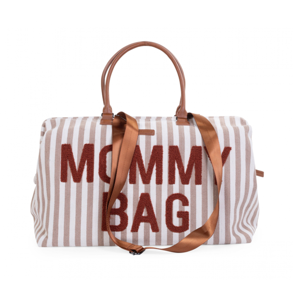 Сумка Childhome Mommy bag stripes nude/terracotta, арт. CWMBBSTNR - Зображення 3