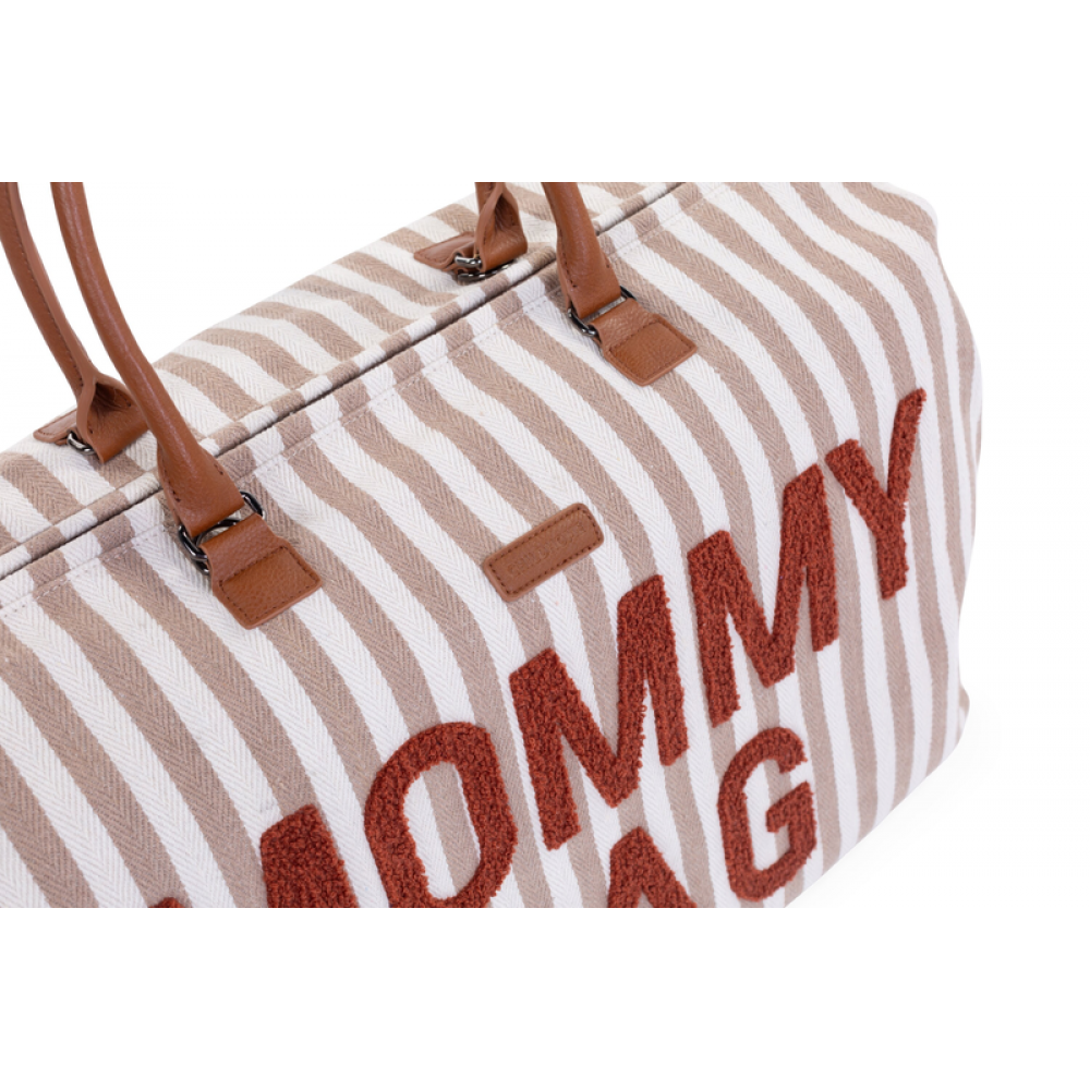 Сумка Childhome Mommy bag stripes nude/terracotta, арт. CWMBBSTNR - Зображення 6