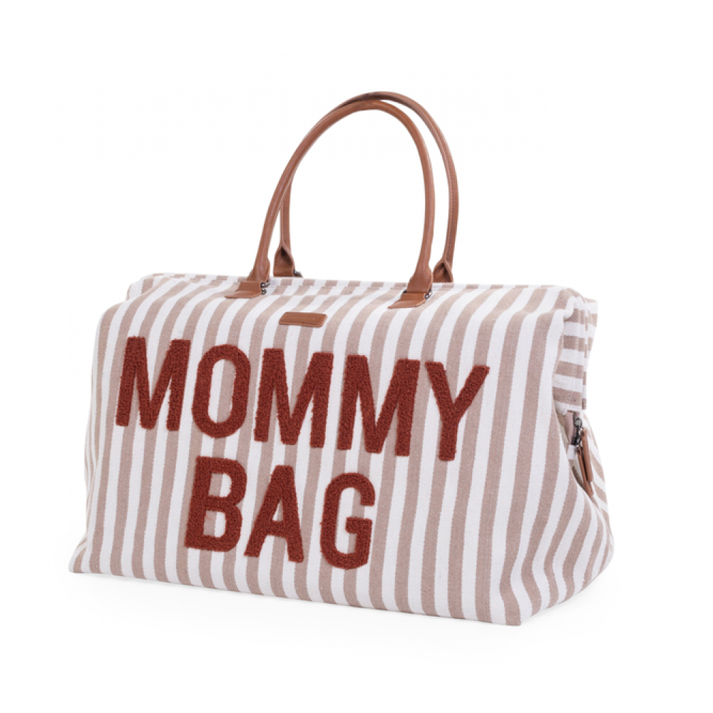 Сумка Childhome Mommy bag stripes nude/terracotta, арт. CWMBBSTNR - Зображення 9