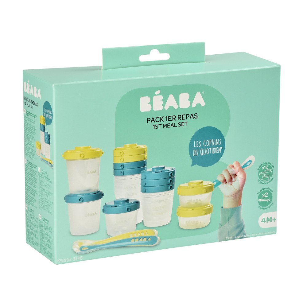 Набор из контейнеров 6×200 ml + 4x120ml + 2x60ml и 2 ложек Beaba, арт. 913441 - Зображення 2