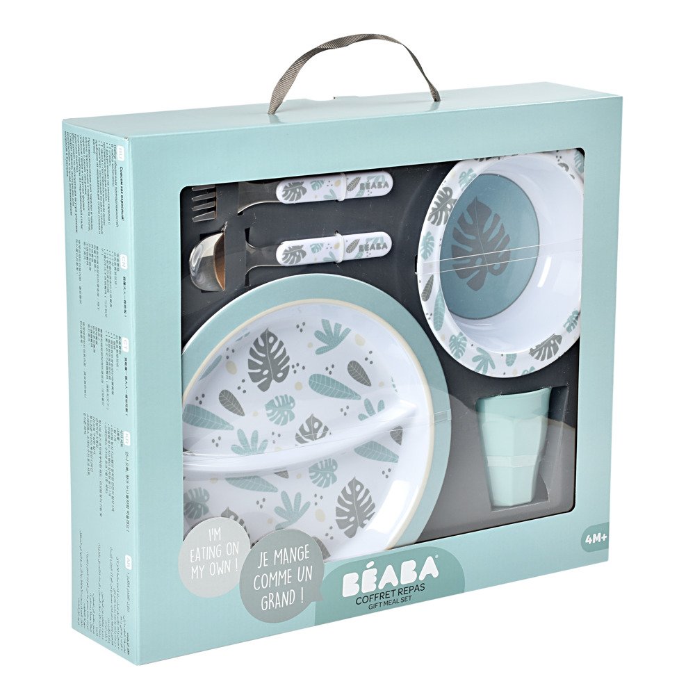 Набір посуду Beaba Jungle меламіновий 4+ синій, арт. 913459 - Зображення 2