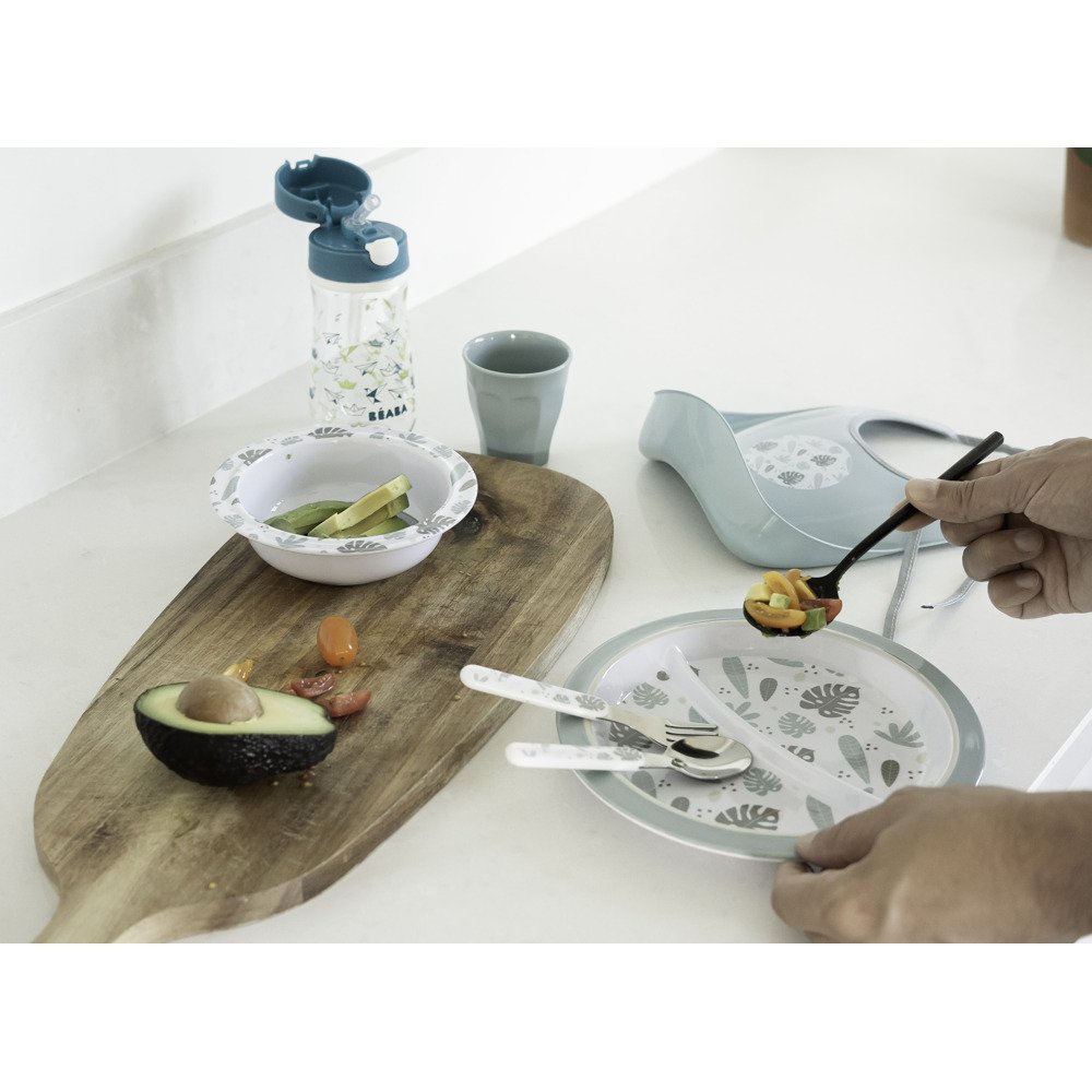 Набір посуду Beaba Jungle меламіновий 4+ синій, арт. 913459 - Зображення 4