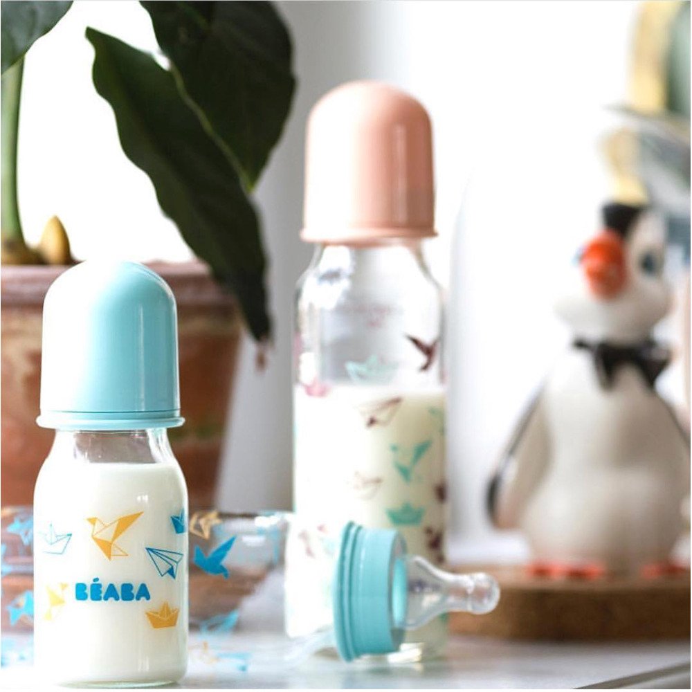 Бутылочка стеклянная Beaba Origami 250 ml blue, арт. 911611 - Зображення 2