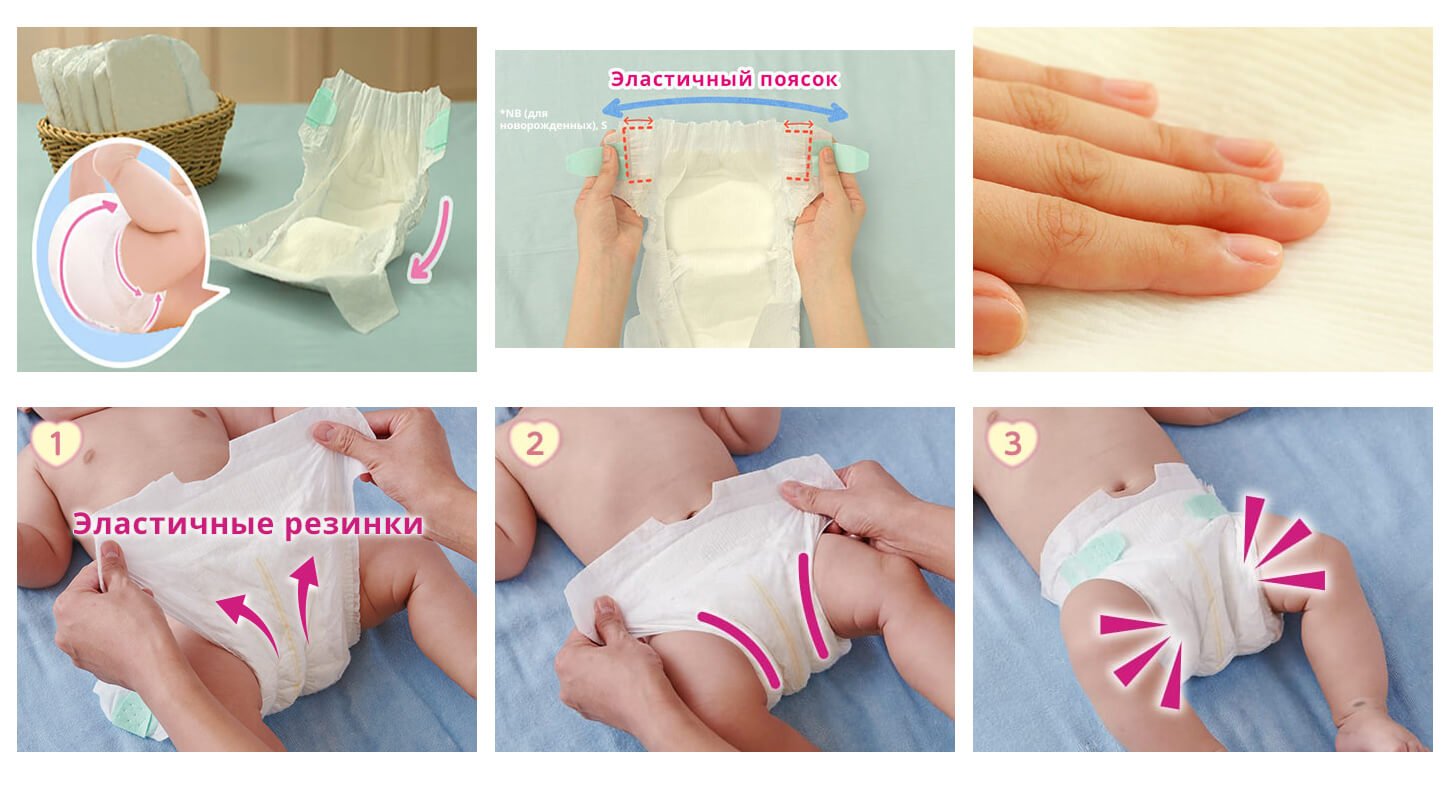 Подгузники Moony NB, 0-5 кг, 90 шт. - Зображення 2